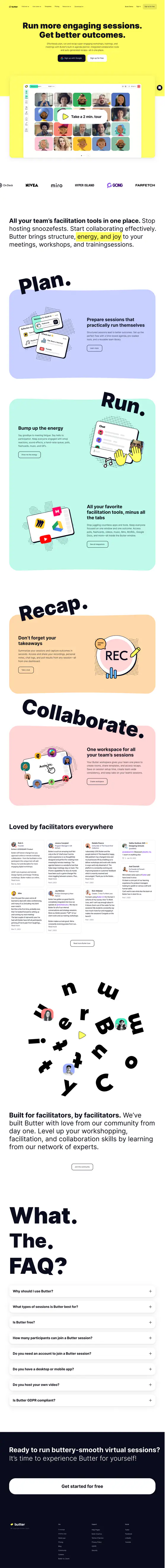 Butter landing page recreation preview