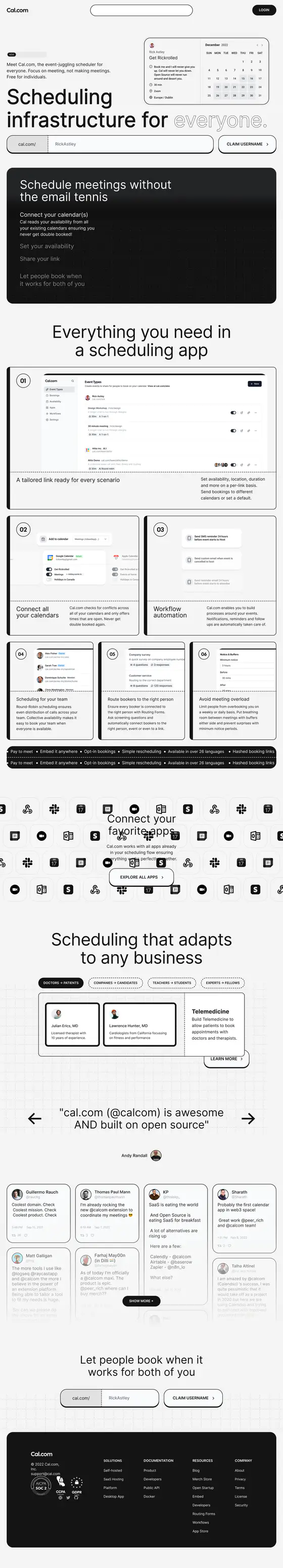 Cal landing page recreation preview