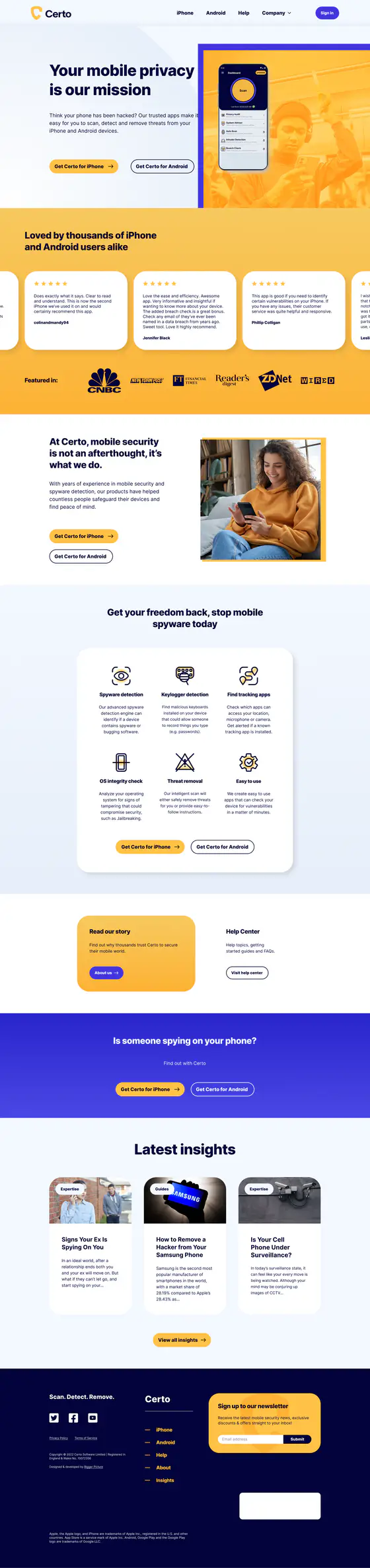 Certo Software landing page recreation preview