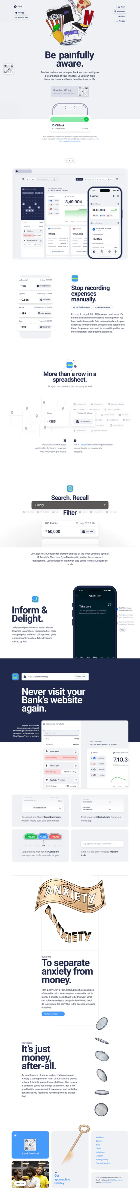 Fold landing page recreation preview