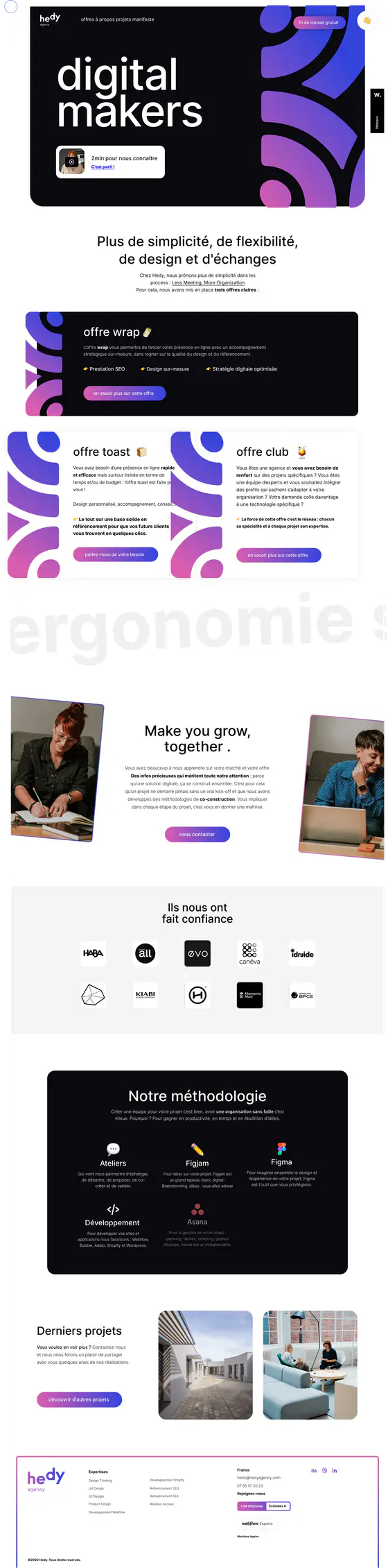 Hedy Agency landing page recreation preview