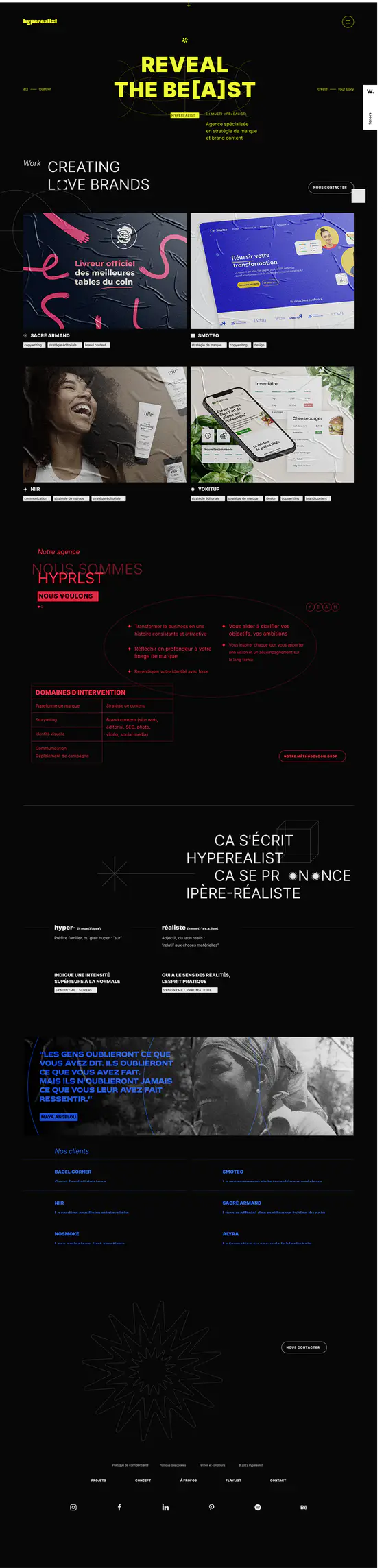 Hyperealist landing page recreation preview