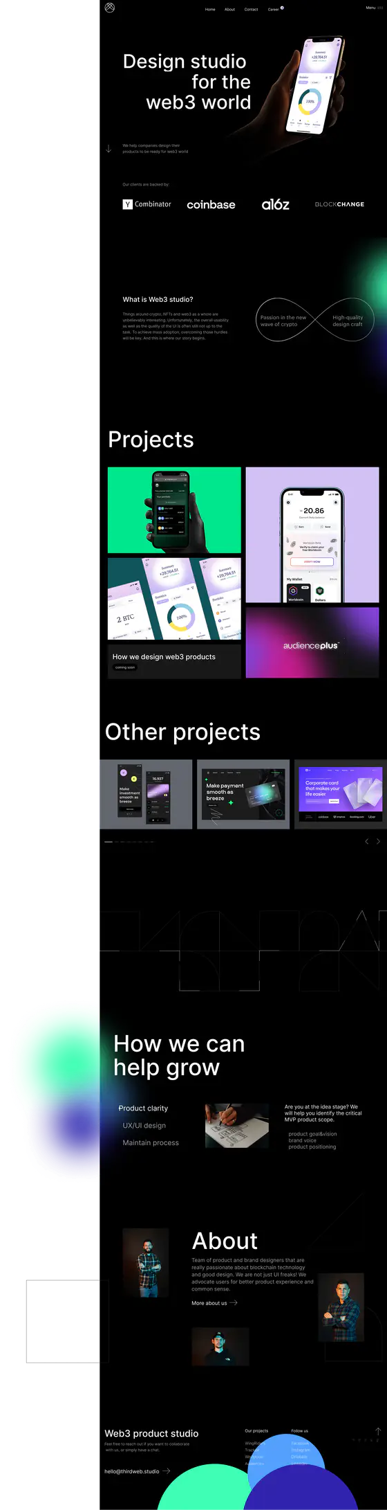 Thirdweb Studio landing page recreation preview