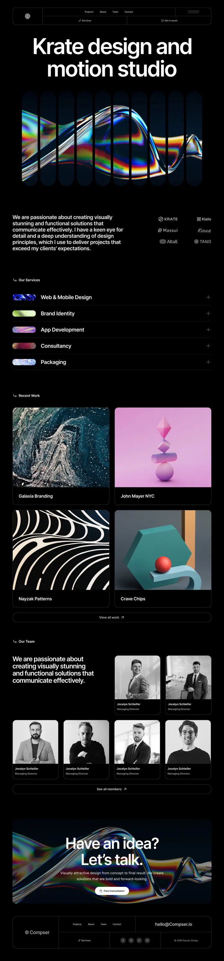 Krate interface design preview