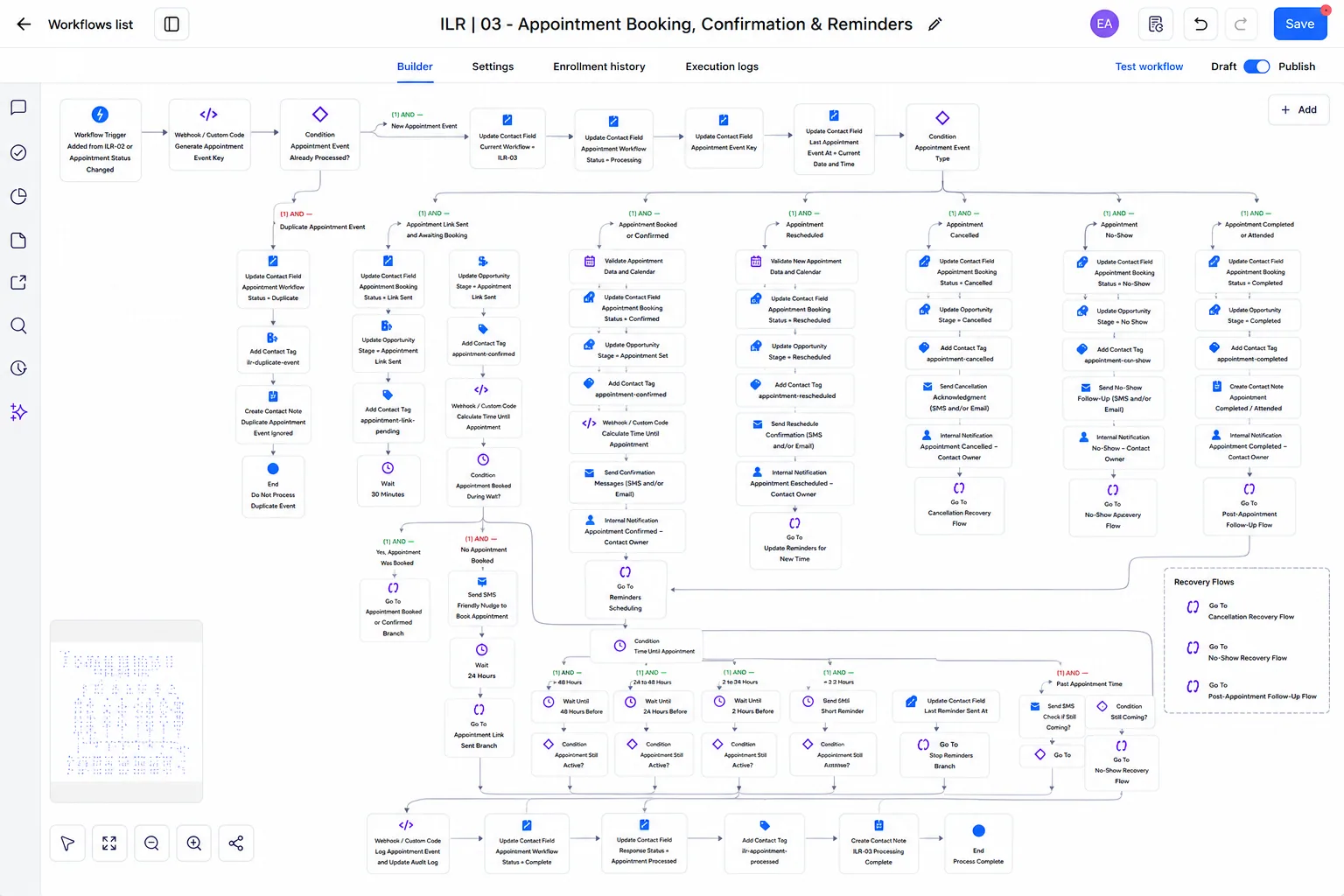 Speed-to-Lead & Booking workflow: Booking, Confirmation & Reminders