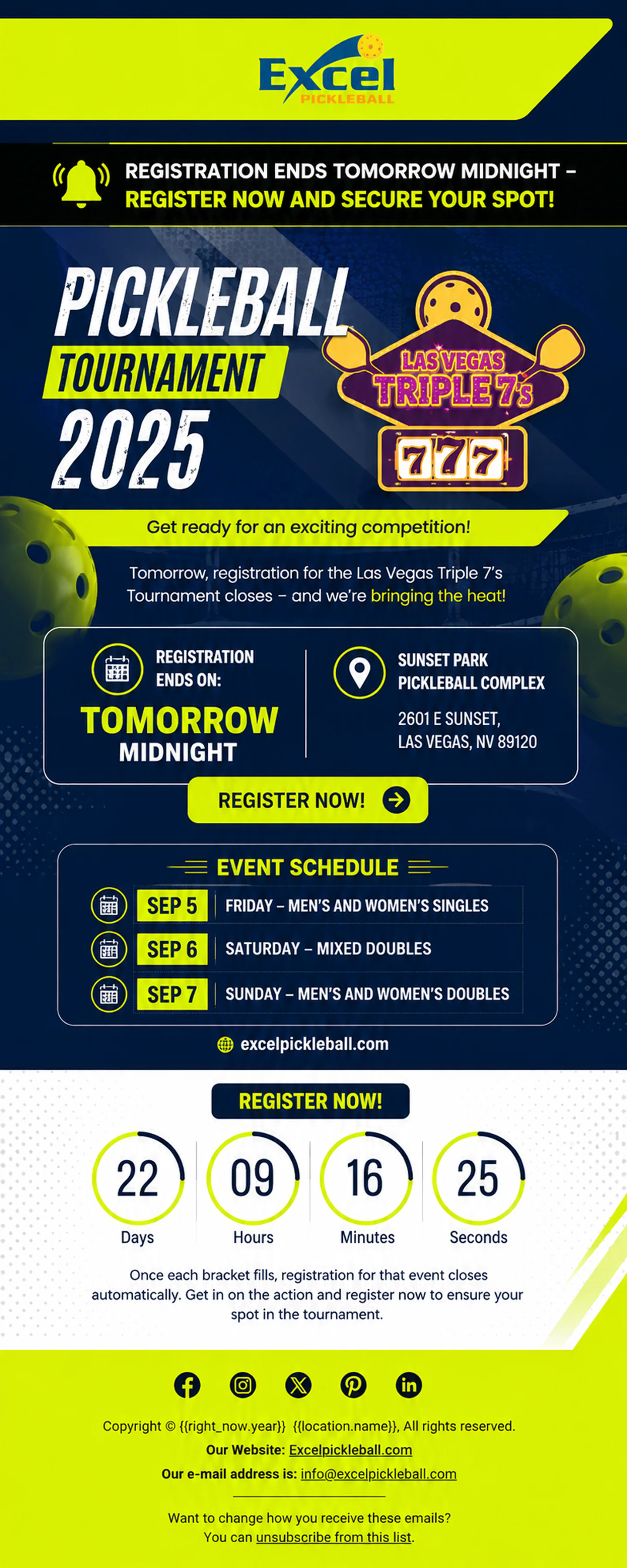 Tournament Final Reminder preview